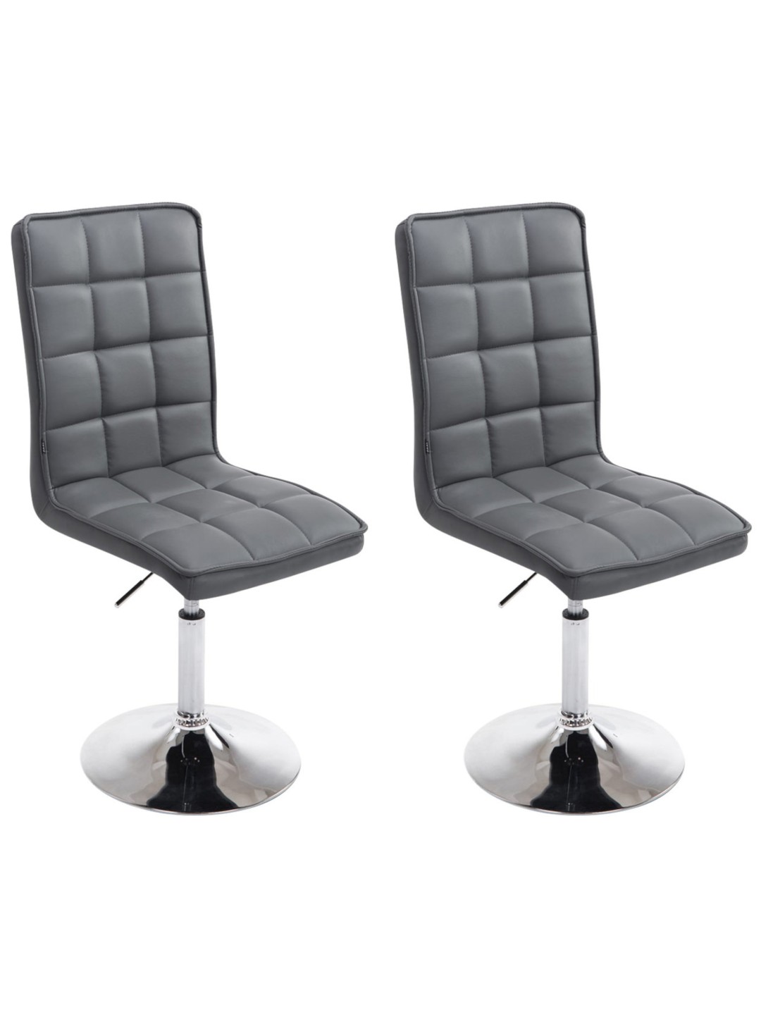 Set de 2 scaune de sufragerie Peking V2, gri