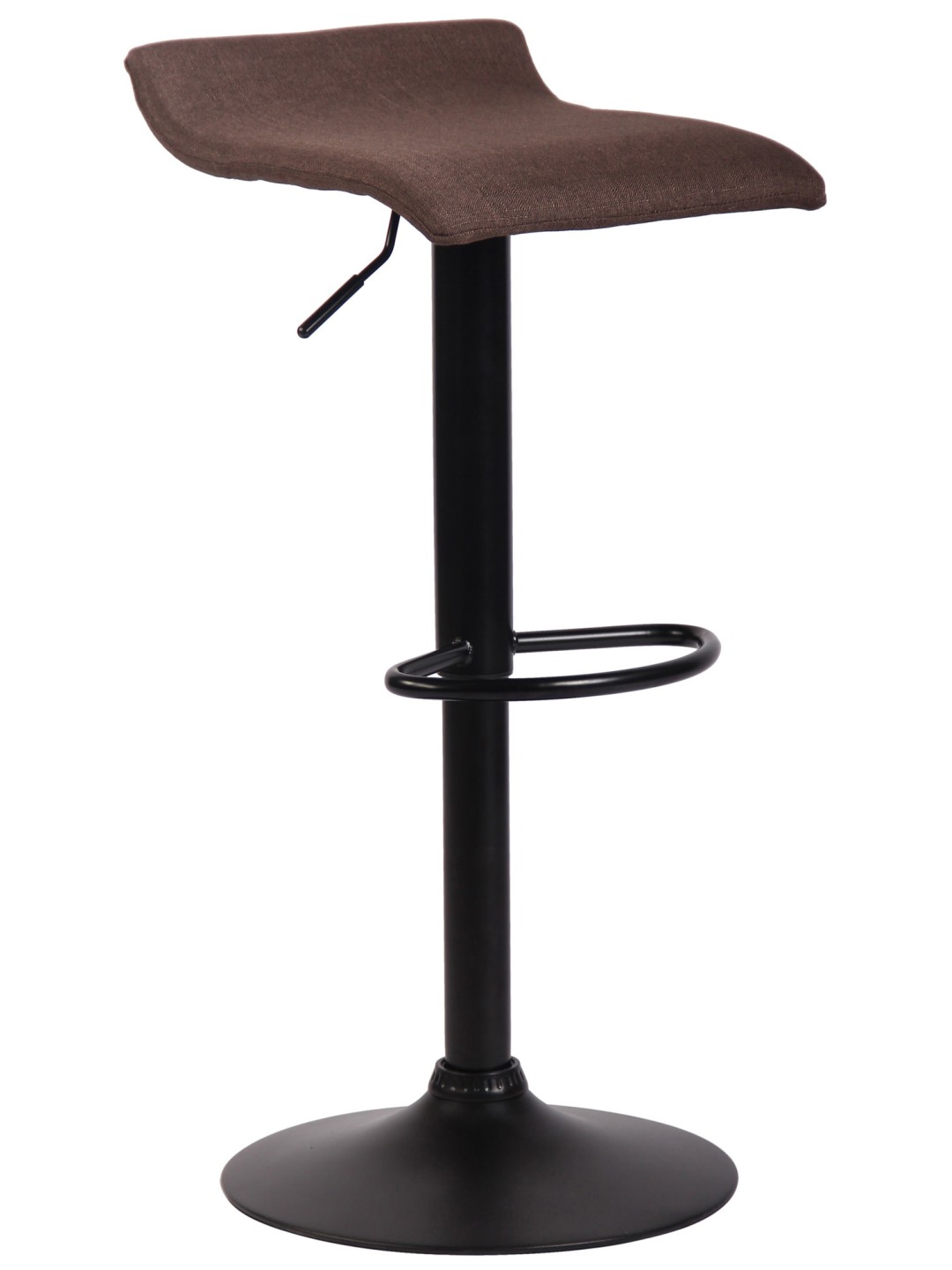 Scaun de bar Dyn V2 material textil negru, maro
