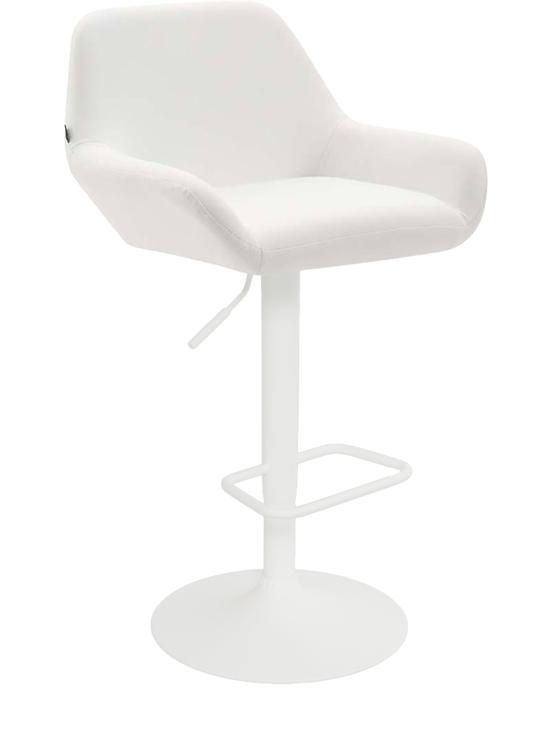Scaun de bar Detmold piele artificială, alb