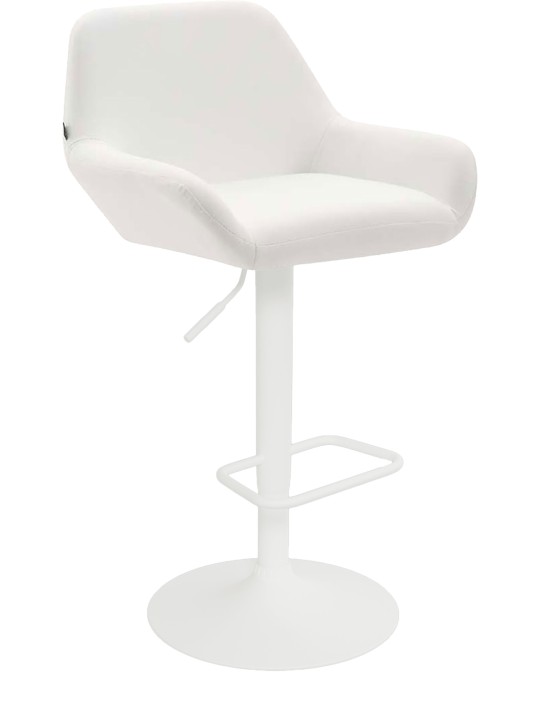 Scaun de bar Detmold piele artificială, alb Scaun de bar Detmold piele artificială, alb