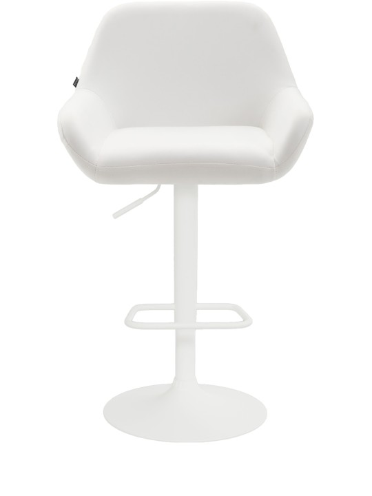 Scaun de bar Detmold piele artificială, alb Scaun de bar Detmold piele artificială, alb