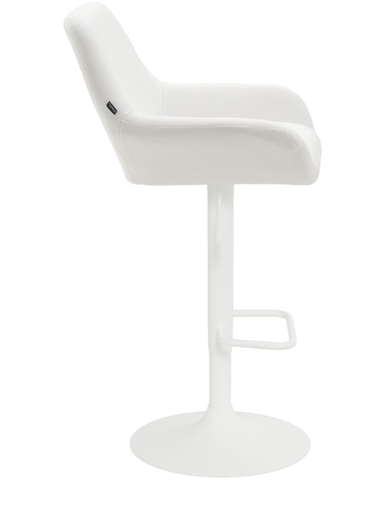 Scaun de bar Detmold piele artificială, alb Scaun de bar Detmold piele artificială, alb