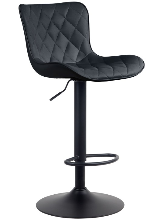 Scaun de bar Emma piele artificiala, negru Scaun de bar Emma piele artificiala, negru