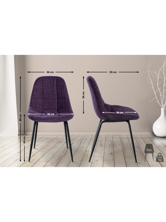 Scaun Tom material textil, mov Scaun Tom material textil, mov