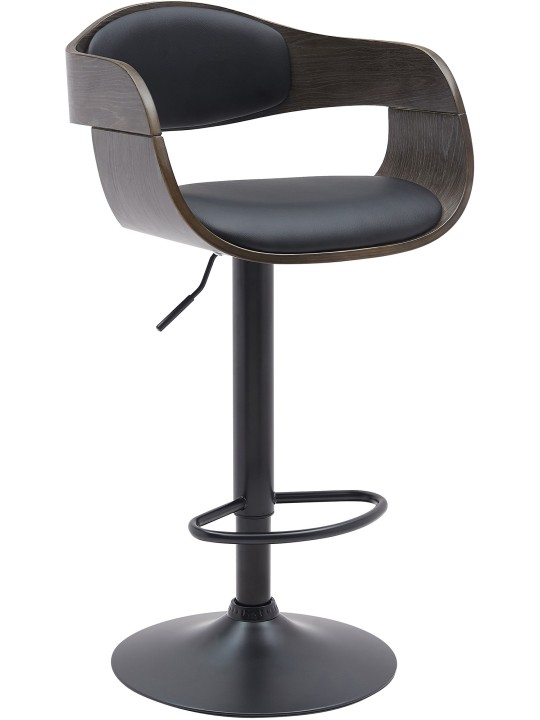 Scaun de bar Kingston B imitatie piele, negru/gri Scaun de bar Kingston B imitatie piele, negru/gri