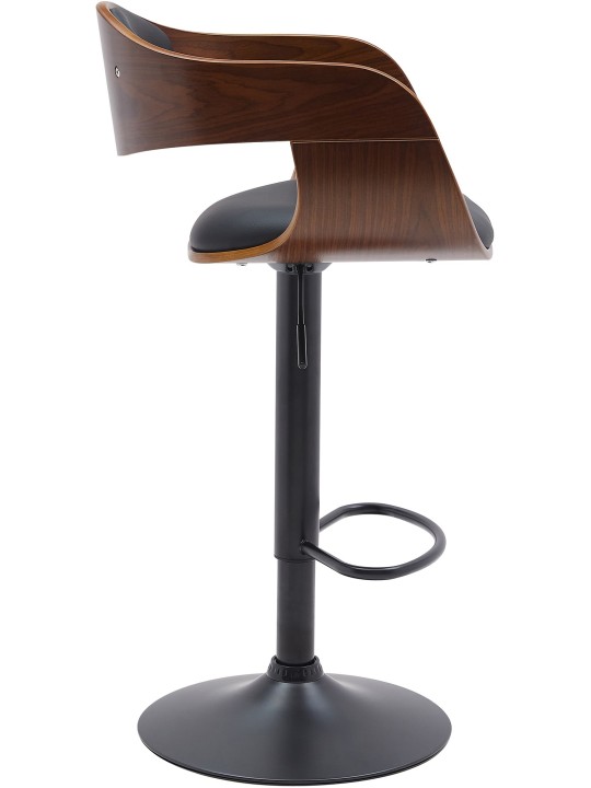 Scaun de bar Kingston B imitatie piele, nuc/negru Scaun de bar Kingston B imitatie piele, nuc/negru