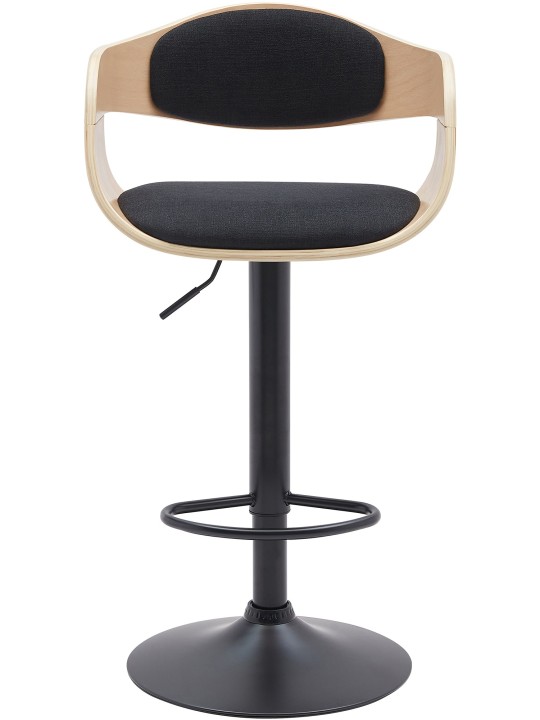 Scaun de bar Kingston B stofa, natural/negru