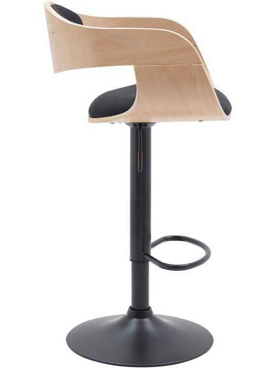 Scaun de bar Kingston B stofa, natural/negru