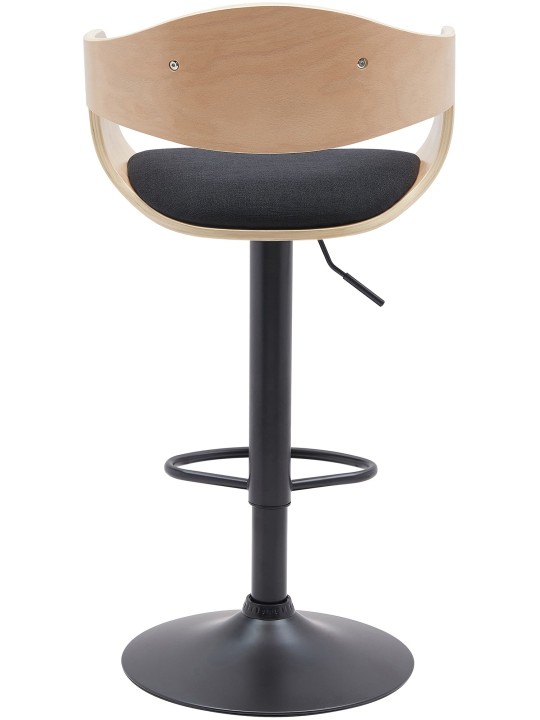 Scaun de bar Kingston B stofa, natural/negru