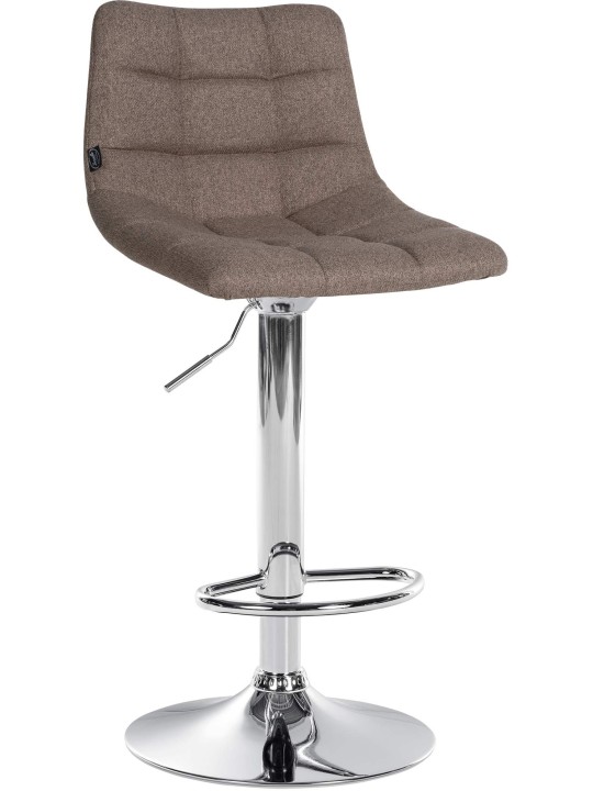 Scaun de bar Jerry material cromat, taupe
