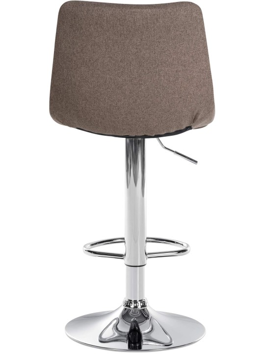 Scaun de bar Jerry material cromat, taupe