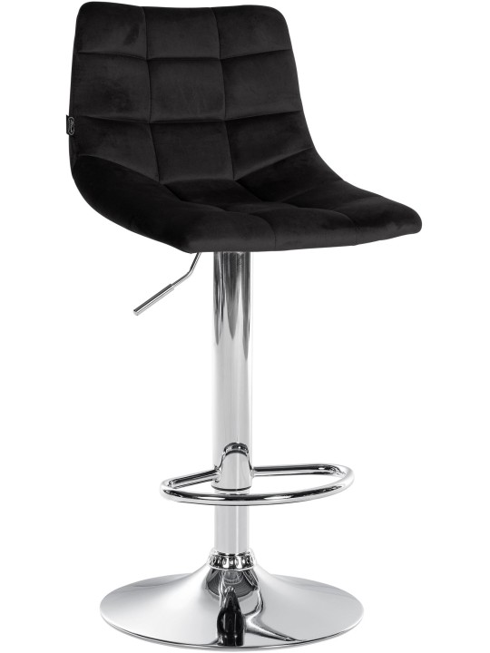 Scaun de bar Jerry Velvet Chrome, negru