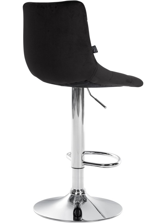 Scaun de bar Jerry Velvet Chrome, negru