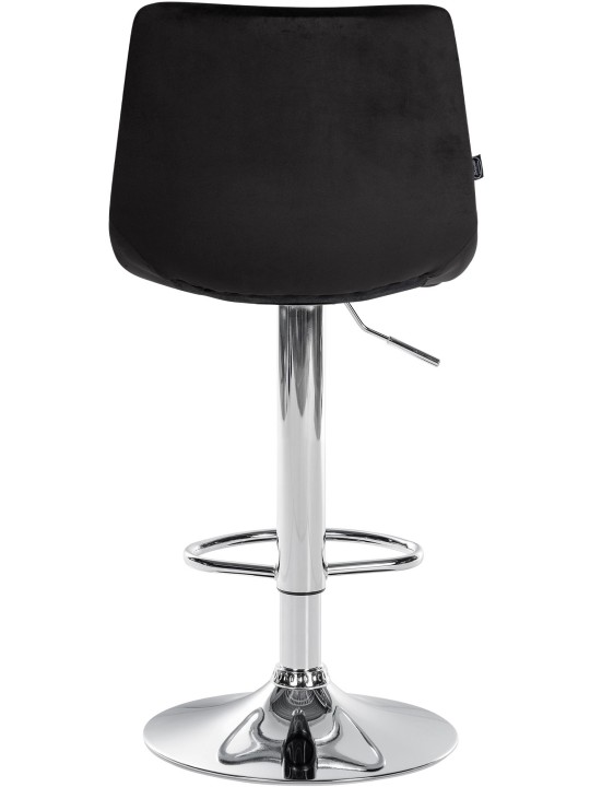 Scaun de bar Jerry Velvet Chrome, negru