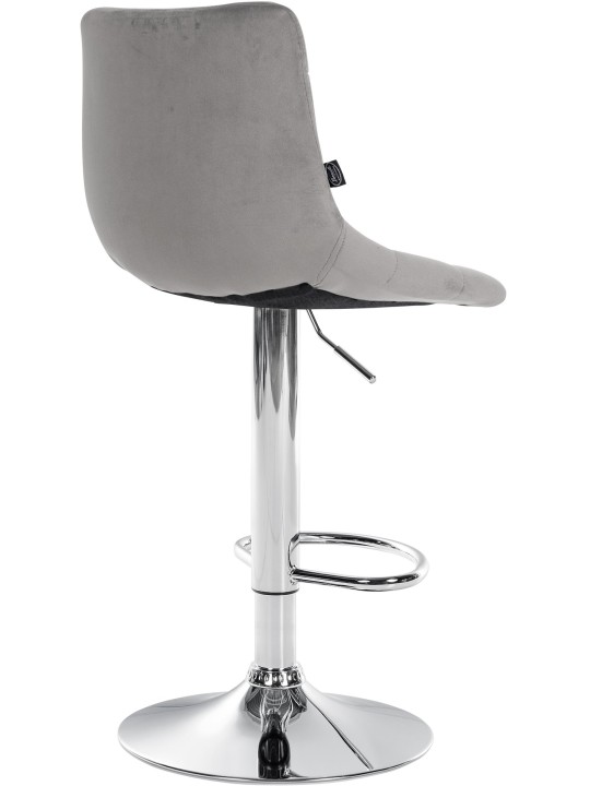 Scaun de bar Jerry Velvet Chrome, gri