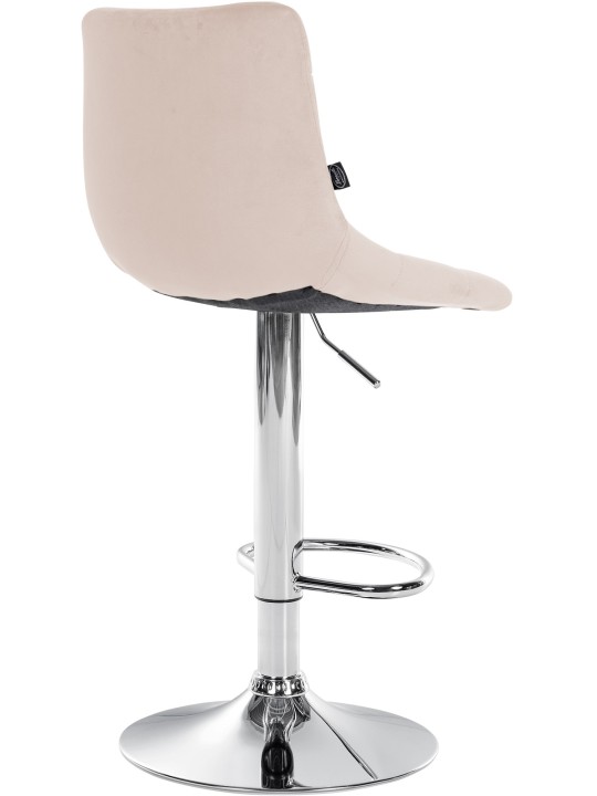 Scaun de bar Jerry Velvet Chrome, bej