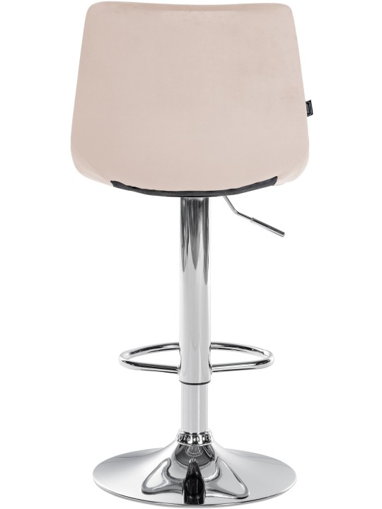 Scaun de bar Jerry Velvet Chrome, bej