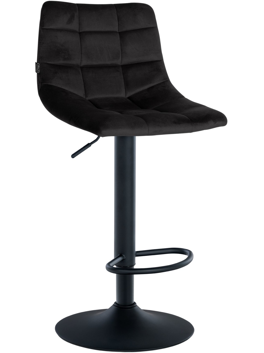 Scaun de bar Jerry catifea, negru