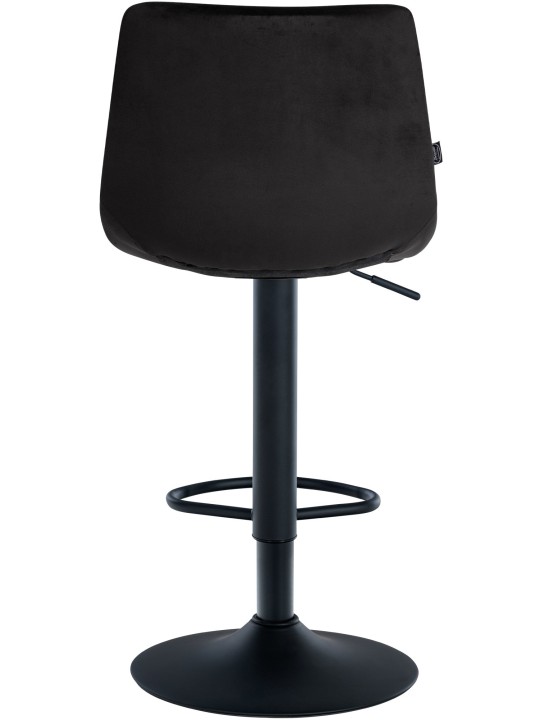 Scaun de bar Jerry catifea, negru