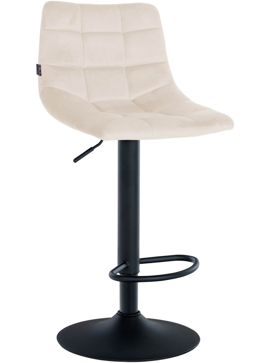 Scaun de bar Jerry catifea, crem