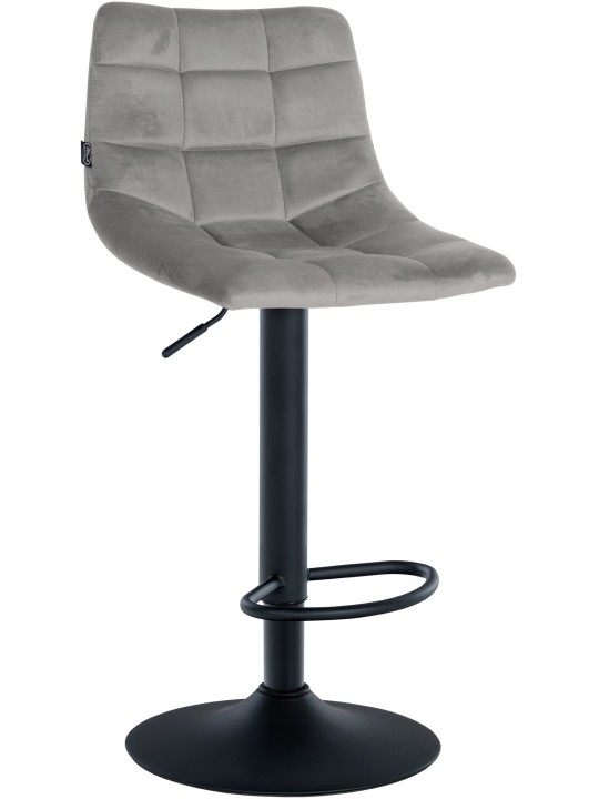 Scaun de bar Jerry catifea, gri