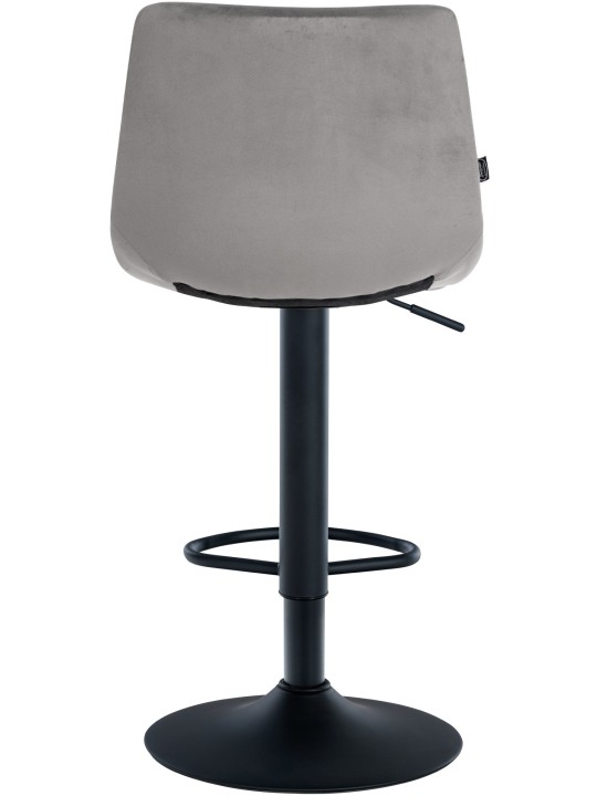 Scaun de bar Jerry catifea, gri