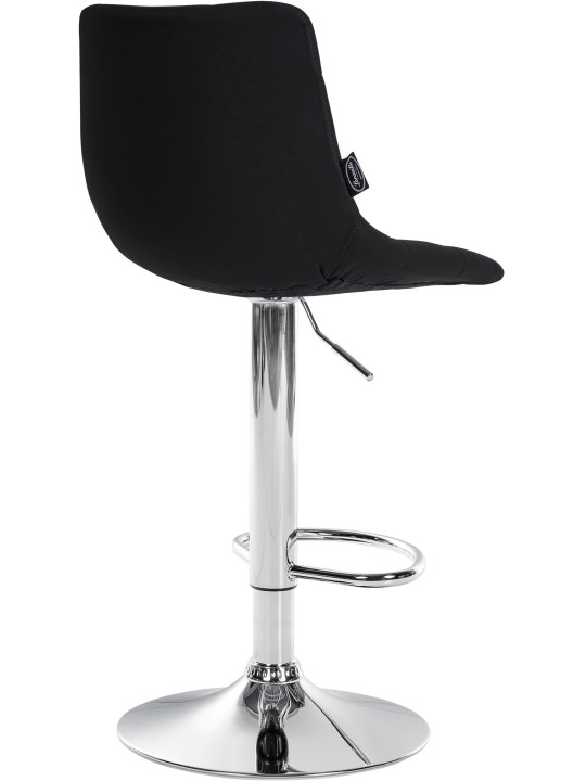 Scaun de bar Jerry imitatie piele cromat, negru Scaun de bar Jerry imitatie piele cromat, negru