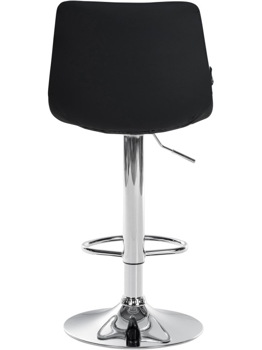 Scaun de bar Jerry imitatie piele cromat, negru Scaun de bar Jerry imitatie piele cromat, negru