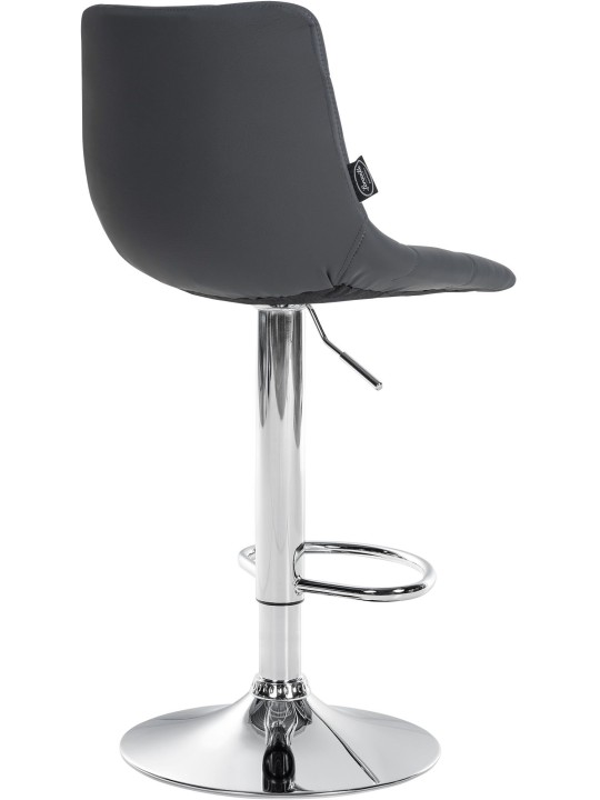 Scaun de bar Jerry imitatie piele cromat, gri Scaun de bar Jerry imitatie piele cromat, gri