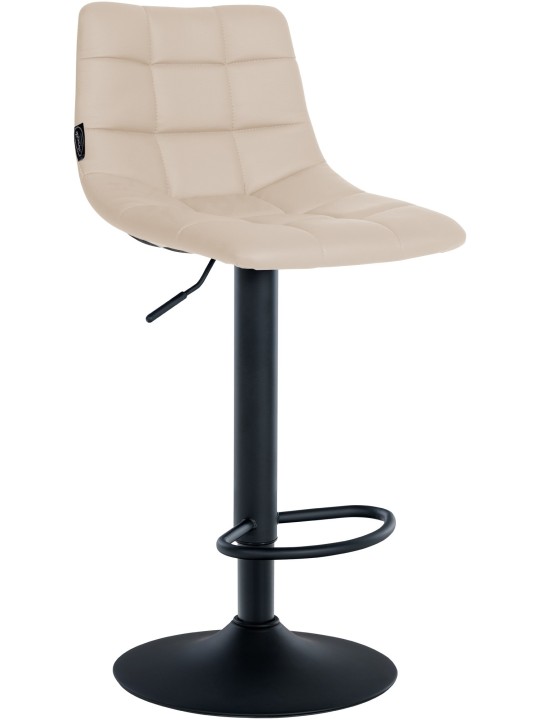 Scaun de bar Jerry imitatie piele, crem