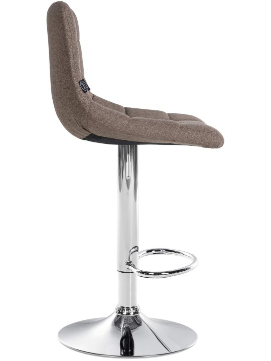 Scaun de bar Jerry material cromat, taupe