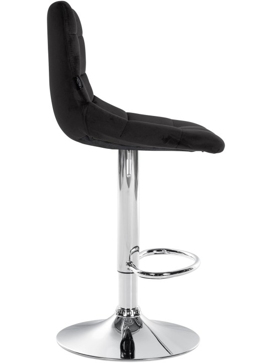 Scaun de bar Jerry Velvet Chrome, negru