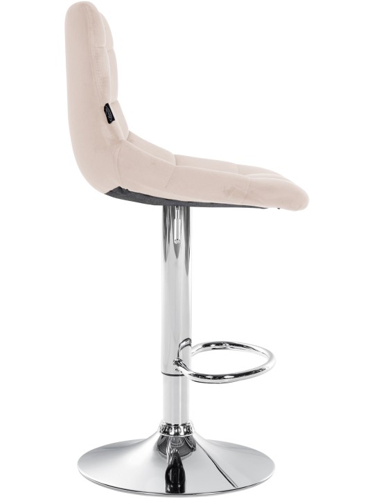 Scaun de bar Jerry Velvet Chrome, bej