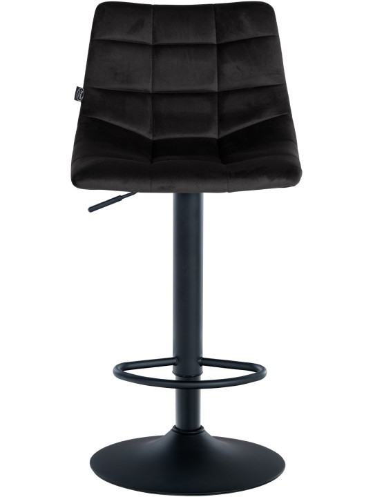 Scaun de bar Jerry catifea, negru