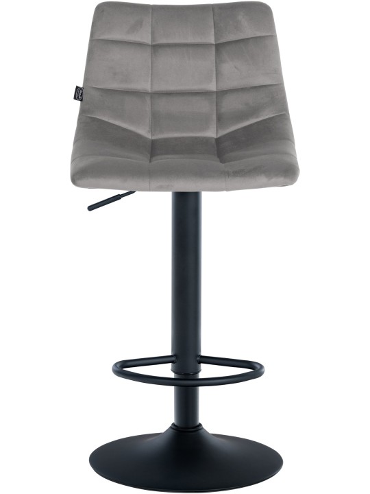 Scaun de bar Jerry catifea, gri