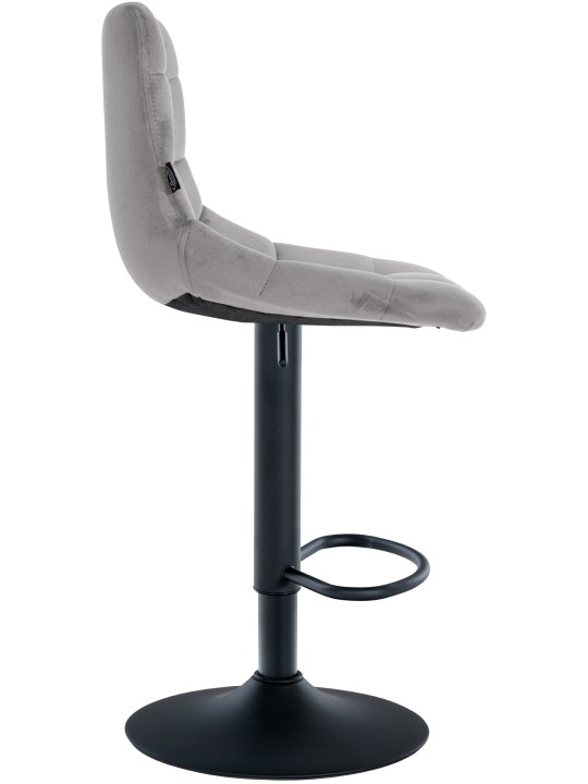 Scaun de bar Jerry catifea, gri