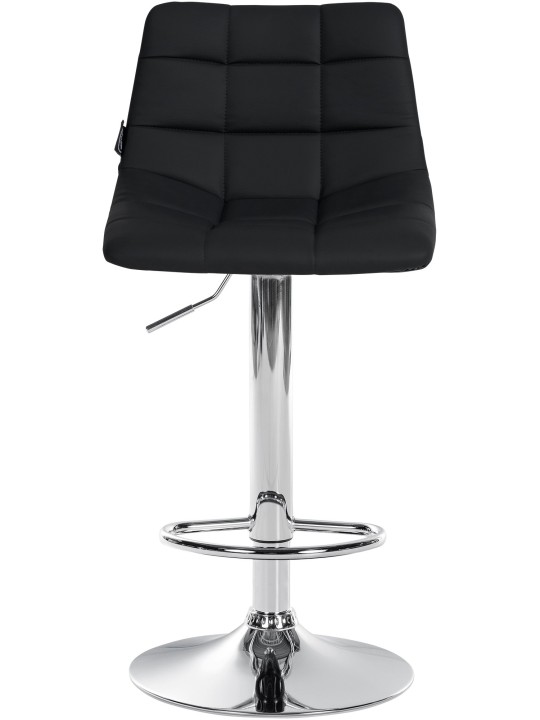 Scaun de bar Jerry imitatie piele cromat, negru Scaun de bar Jerry imitatie piele cromat, negru