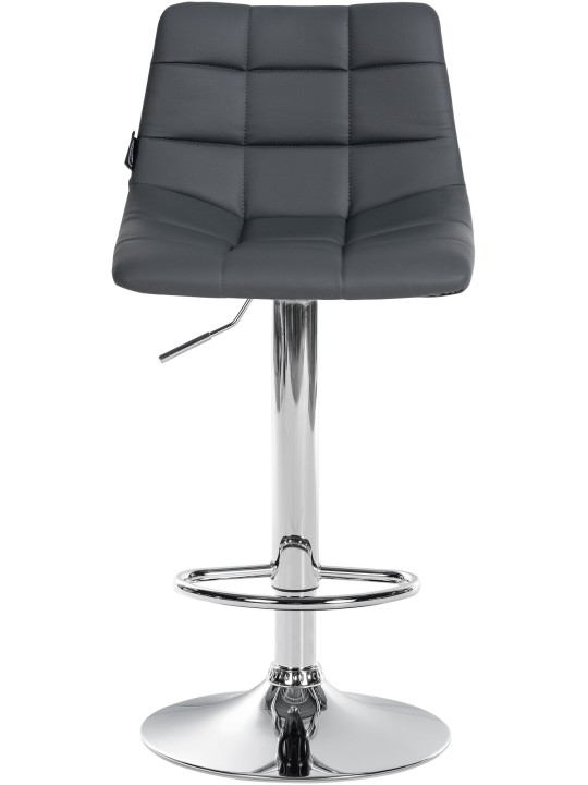 Scaun de bar Jerry imitatie piele cromat, gri Scaun de bar Jerry imitatie piele cromat, gri
