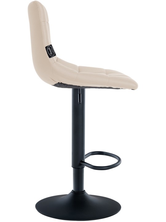 Scaun de bar Jerry imitatie piele, crem