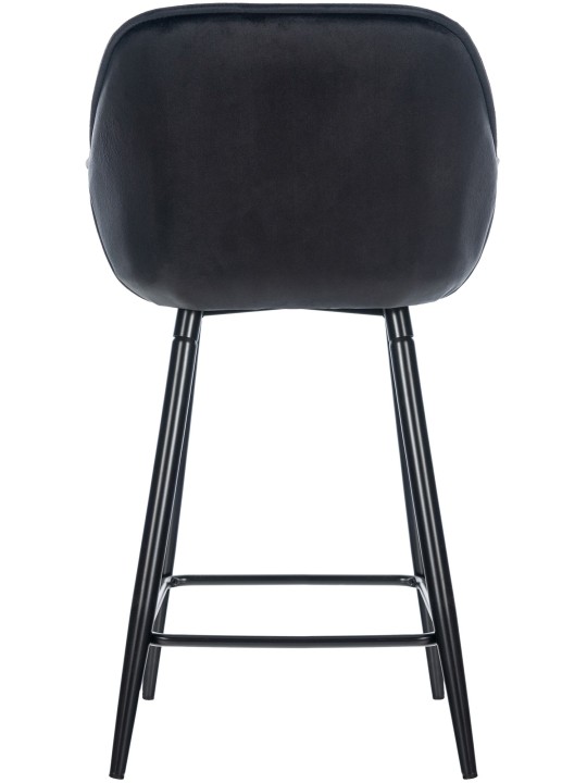 Scaun de bar Gibson 76 catifea, negru