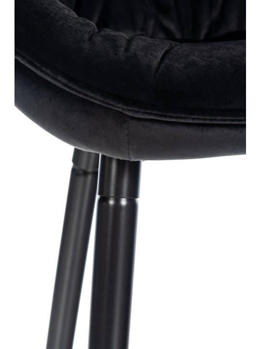 Scaun de bar Gibson 76 catifea, negru