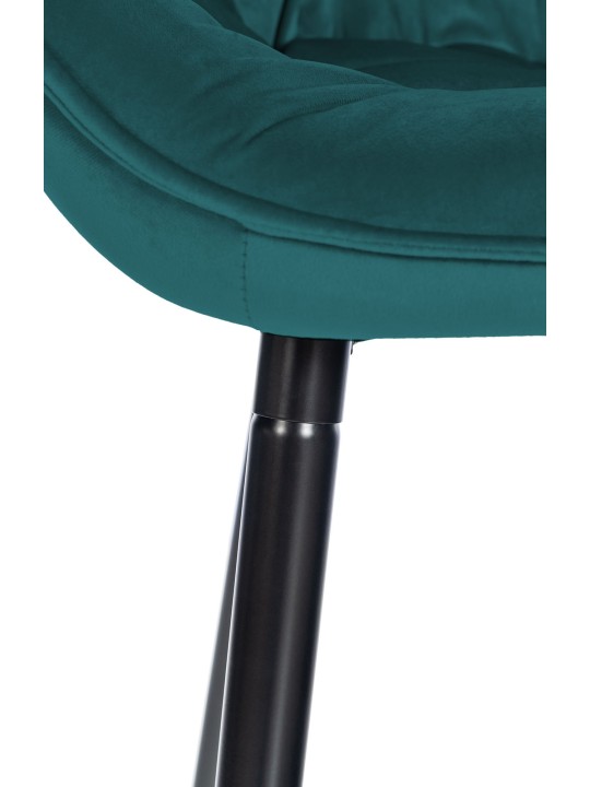 Scaun de bar Gibson 76 catifea, verde închis