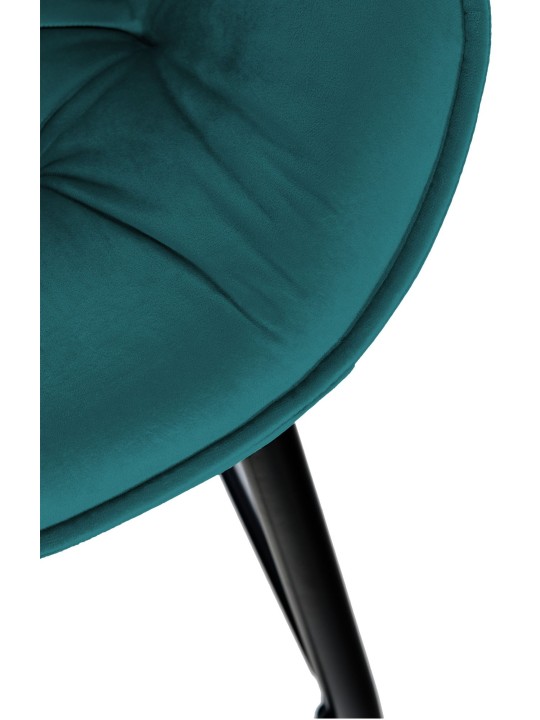 Scaun de bar Gibson 76 catifea, verde închis