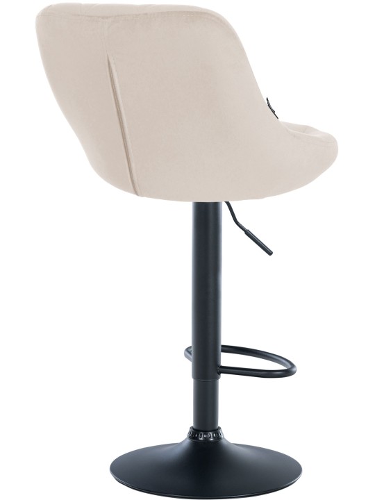 Scaun de bar catifea Lazio, crem