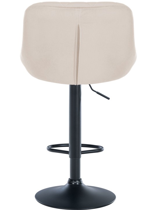 Scaun de bar catifea Lazio, crem