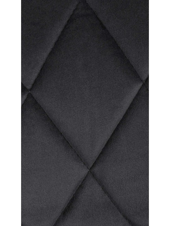 Scaun de bar catifea Lazio, negru