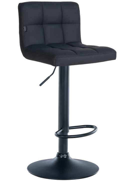Taburet de bar Feni imitatie piele, negru