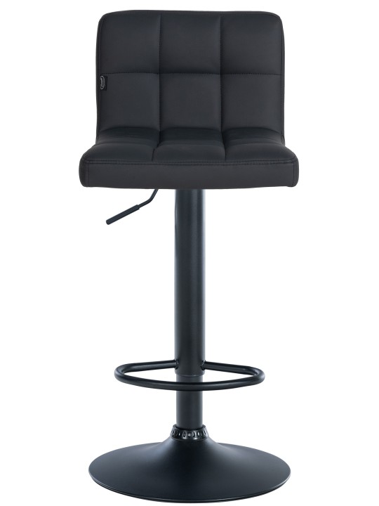 Taburet de bar Feni imitatie piele, negru