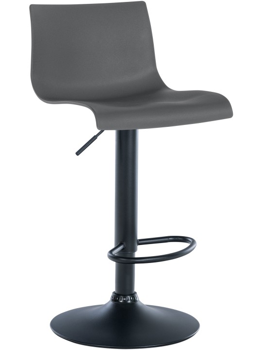 Scaun de bar Branford plastic, gri