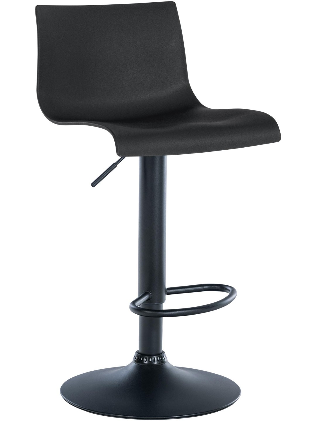 Scaun de bar Branford plastic, negru
